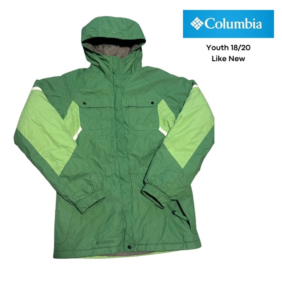 Columbia Other - Columbia Youth Hooded Winter Jacket Green Size 18/20 Like New